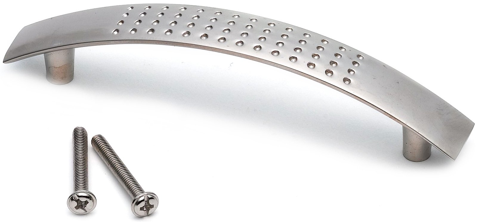 Merriway® BH00804 96mm Dimpled D-Handle - Matt Nickel (Pack of 2)