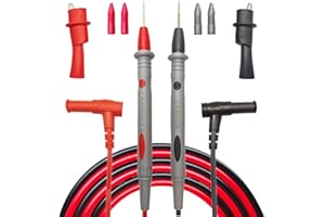 Eiranoly Professional Multimeter Test Leads 1000V 20A, 40.5in, Test Leads Kit, Ultra-Sharp Gold-Plated Probes, Silicone Meter Leads for Fluke, AstroAI, Klein Multimeter & Automotive Testing (Upgraded)