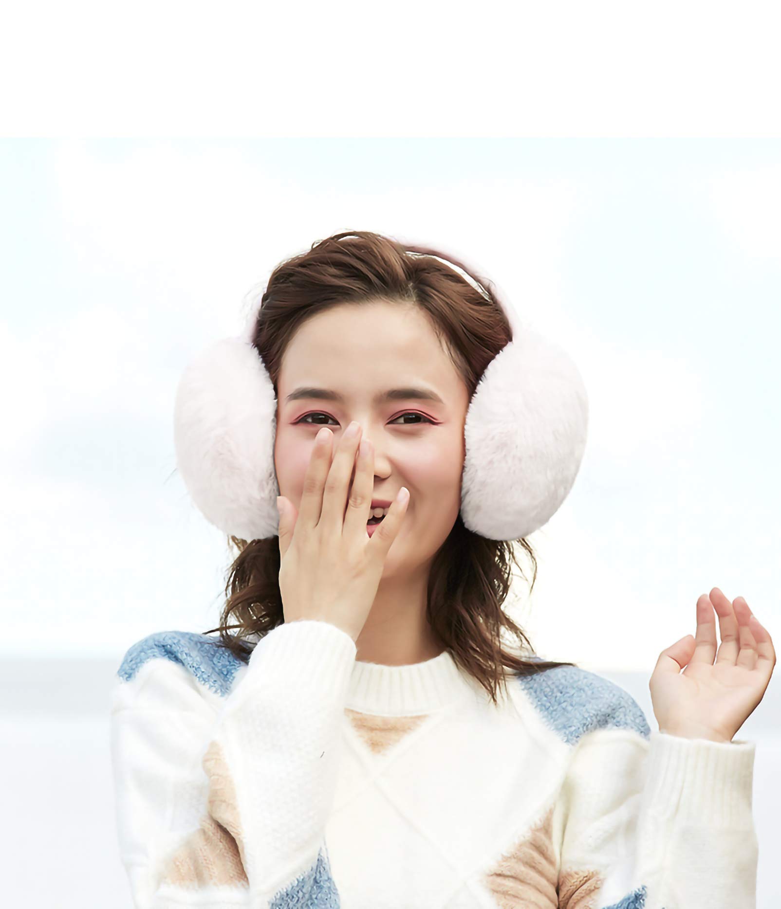LCXSHYE Winter Ear muffs Faux Fur Warm Earmuffs Cute Foldable Outdoor Ear Warmers For Women Girls