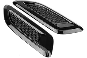 Qiilu Hood Air Vent Outlet Wing Trim Cover Intake Scoop Turbo Bonnet Vent Cover Decor for Range Rover Evoque 2012-2018