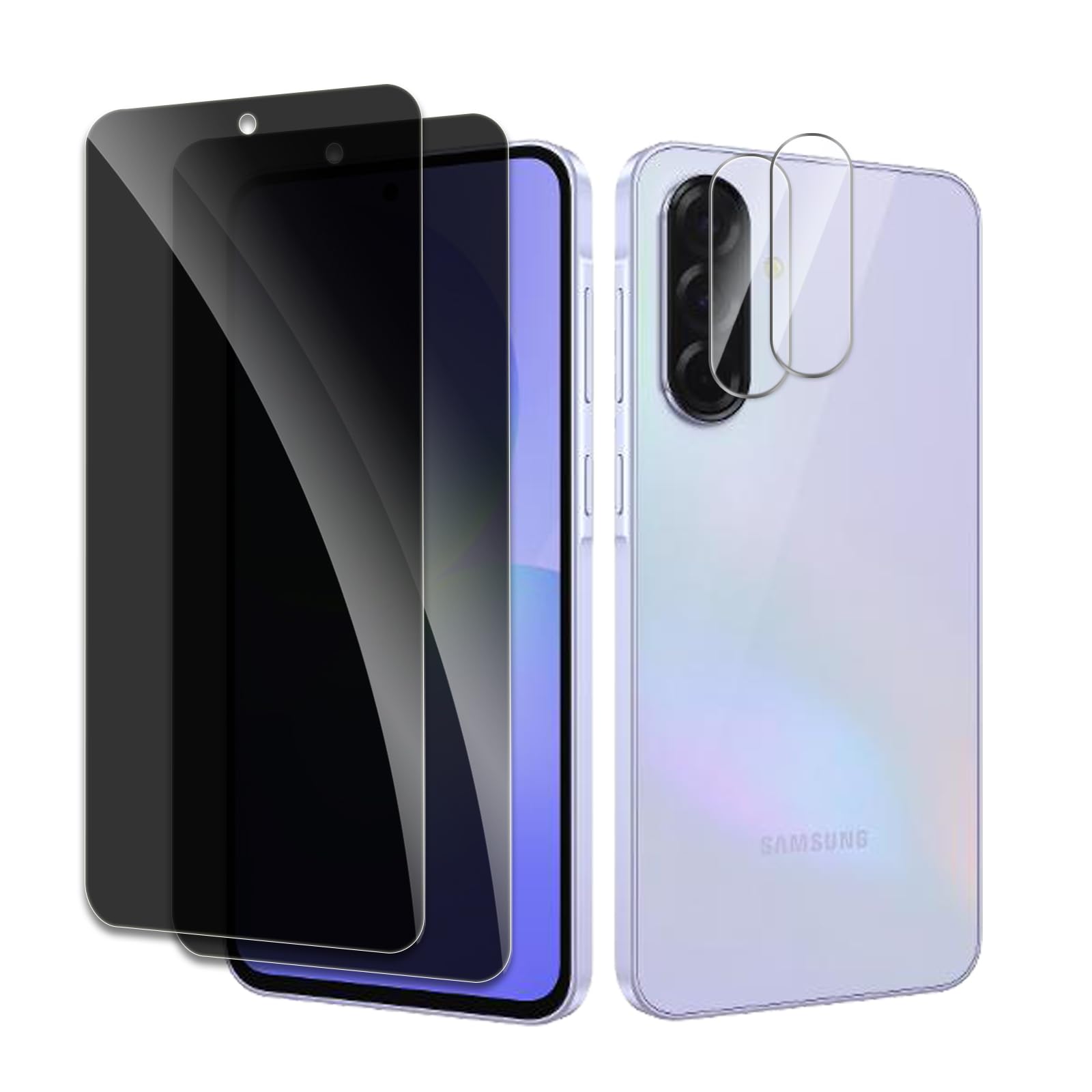 Photo 1 of [2+2 Pack] Privacy Screen Protector for Samsung Galaxy A36, Anti-Spy Shatterproof Tempered Glass with Camera Lens Tempered Glass 9H Hardness Bubble Free Anti-Glare Case Friendly