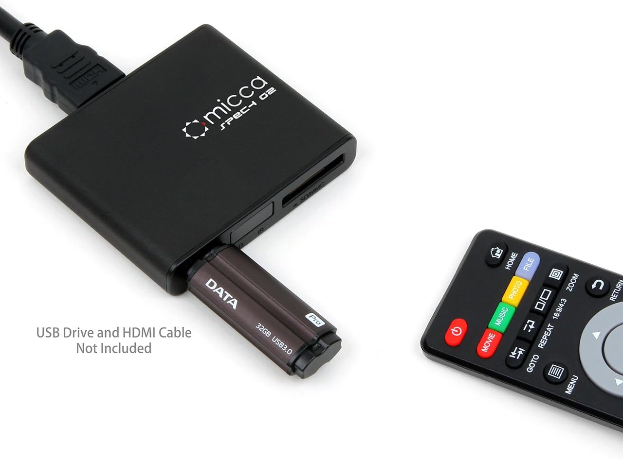 Micca Speck G2 1080p Full-HD Ultra Portable Digital Media Player for USB Drives and SD/SDHC Cards: Electronics