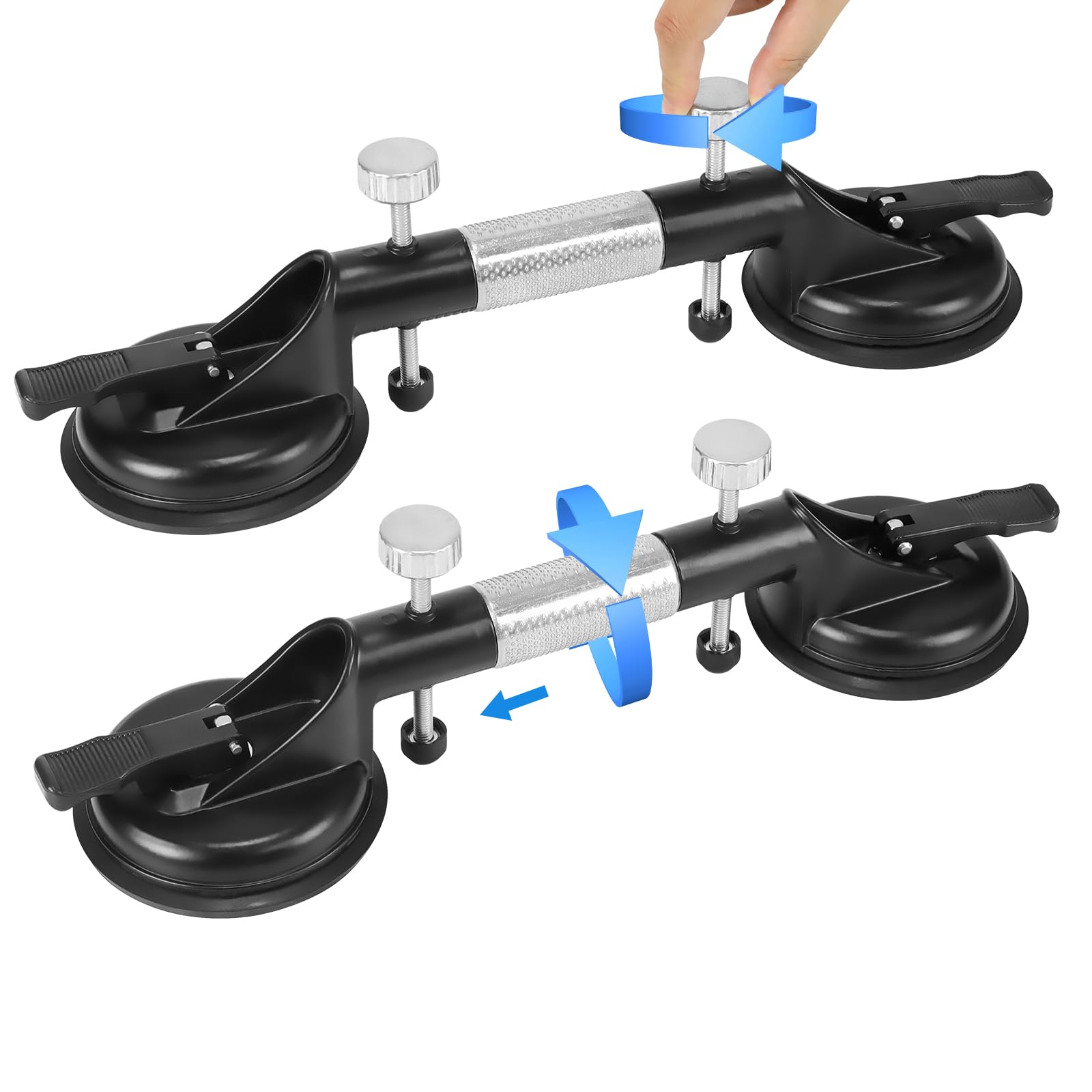 Photo 1 of DEWINNER 2PCS Adjustable Granite Seam Setter with Vacuum Suction Cups for Seam Joining and Leveling, Countertop Installation Tool for Granite, Marble, Stone, Slab, and Glass