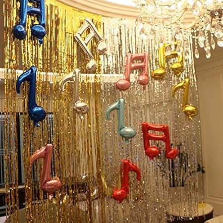 Treasure House Happy Birthday Bunting Banner Music Notes Balloons