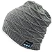 Bluetooth Beanie Hat Headphones, Music Winter Cap for Men & Women, Sport Wireless Headset Earbuds Earphones Speaker Hands Free with Microphone and Volume Control for Excrise Gym Running Skiing (Grey)