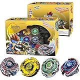 JKrotry Metal Master Fusion Big Bang Pegasus/LDrago Destroy/Fang Leone/ Hell Kerbecs with 4D Launcher Grip Gyro Top Set