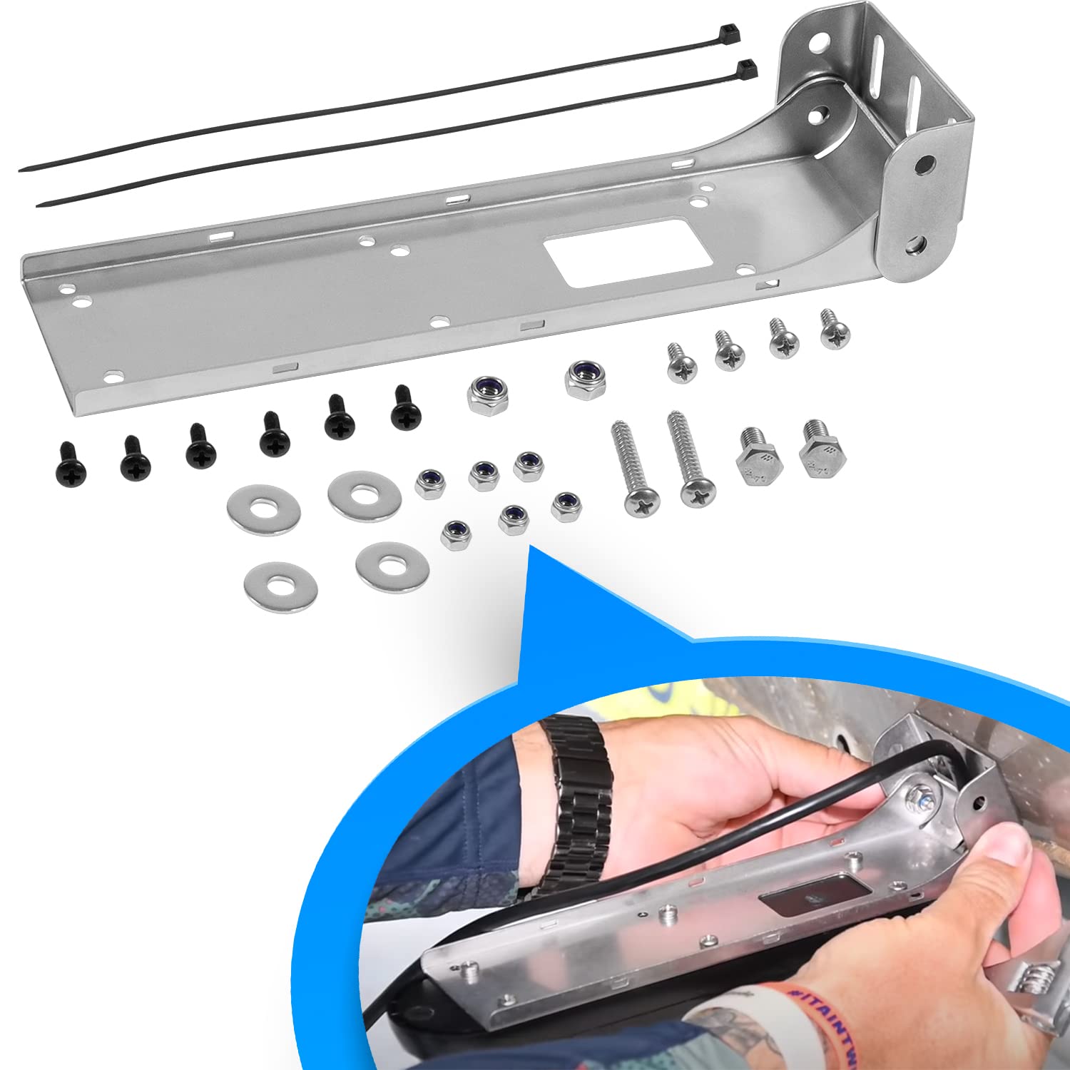 Photo 1 of 000-10874-001 Transducer Mounting Bracket Compatible with LSS-2 HD Skimmer Transducer Replacement for Lowrance LSS-2 HD Skimmer Transducer Mounting Bracket