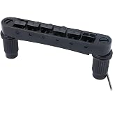 Guyker Guitar Saddle Bridge - Tune-O-Matic Bridges with Studs Replacement for LP EPI 6 String Electric Guitar (GM003, Black)