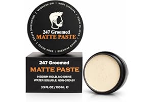 Matte Hair Paste For Men | Matte Pomade For Men | All-Day Medium Hold, Low Shine Finish For All Hair Types | Thickening Paste