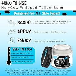 HolyCow Beef Tallow For Skin - Whipped Tallow Balm