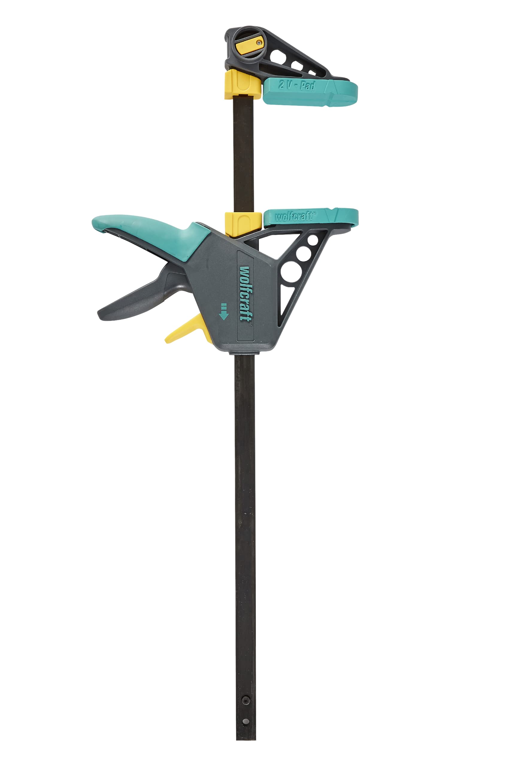 wolfcraft PRO L One-Hand Clamp, 450 mm I 3032000 I for Controlled and Comfortable Working – Ideal for Woodworking and Furniture Construction Projects