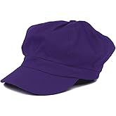 Women's Lightweight 100% Cotton Soft Fit Newsboy Cap with Elastic Back