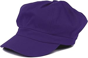 ARMYCREW Women's Lightweight 100% Cotton Soft Fit Newsboy Cap with Elastic Back