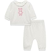 Little Me Clothes for Baby Girl's and Boy's Velour Sweatshirt Tracksuit, Jogger Sets, 3 Months to 12 Months