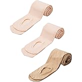 MANZI Womens Girls Solid Color Comfortable Convertible Ballet Tights 1-3 Pairs Pack