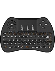 [Layout ITALIANO] Aerb 2.4Ghz Mini Tastiera Senza Fili con Touchpad per Smart TV, PC, Pad, Xbox 360, PS3, Google Android TV Box, HTPC/IPTV - Nero
