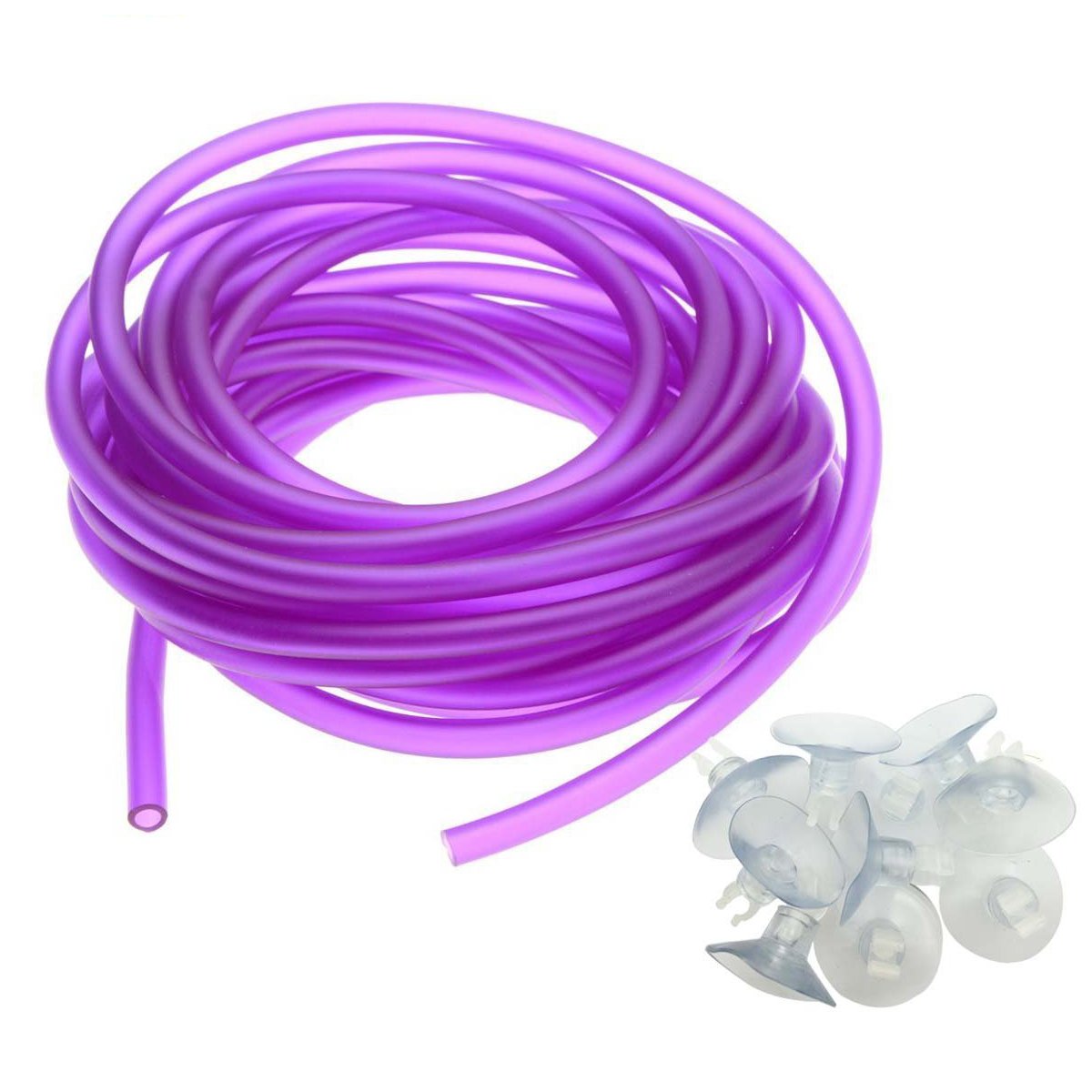 Saim Aquarium Airline Tubing Soft Air Pump Hose for Fish Tank Accessories with 10 Pcs Suction