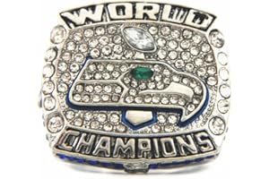 XiaKoMan 2013 Seattle Football World Championship Replica Ring with Wooden Box