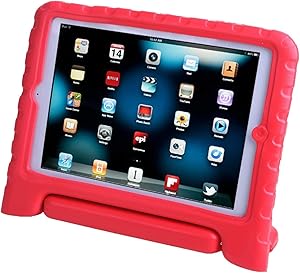 AGRIGLE iPad Mini Case, [Kids Series] Shock Proof Convertible Handle Light Weight Super Protective Stand Cover Case for Apple iPad Mini/Mini 2/Mini 3 (Red)