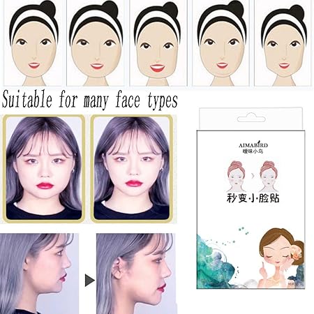 Amazon Co Jp Euone クリアランス 50枚 セット フェイスステッカー 薄い顔のスティック面 見えないステッカー リフトツール メイクアップ おもちゃ