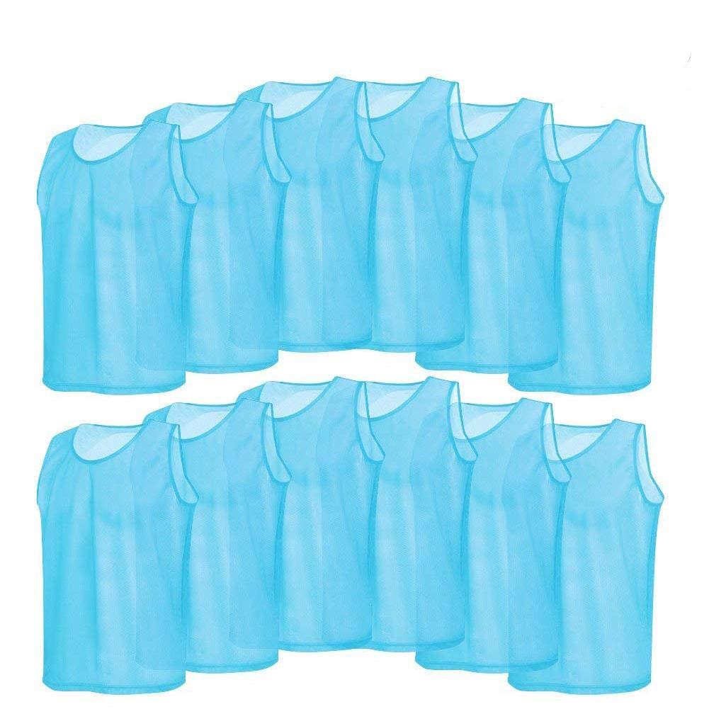 VGEBY Football Training Vests, 12 Pack Breathable Adults Jerseys Bibs Sports Training Bibs for Soccer Basketball Outdoor Sports Football Football Competitive Movement