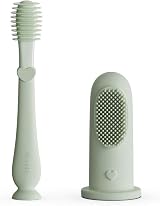 Moonkie Baby Finger Toothbrush Tongue Cleaner Kit Mint 2 Pcs