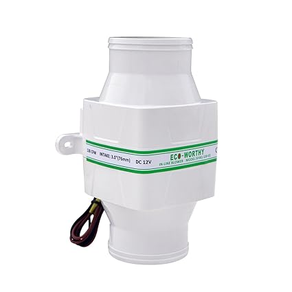 ECO-WORTHY 130 CFM 12 V 7,6 cm Schlauch Marine Gebläse Bilge Vent Fan Belüftung Boot Wohnmobil