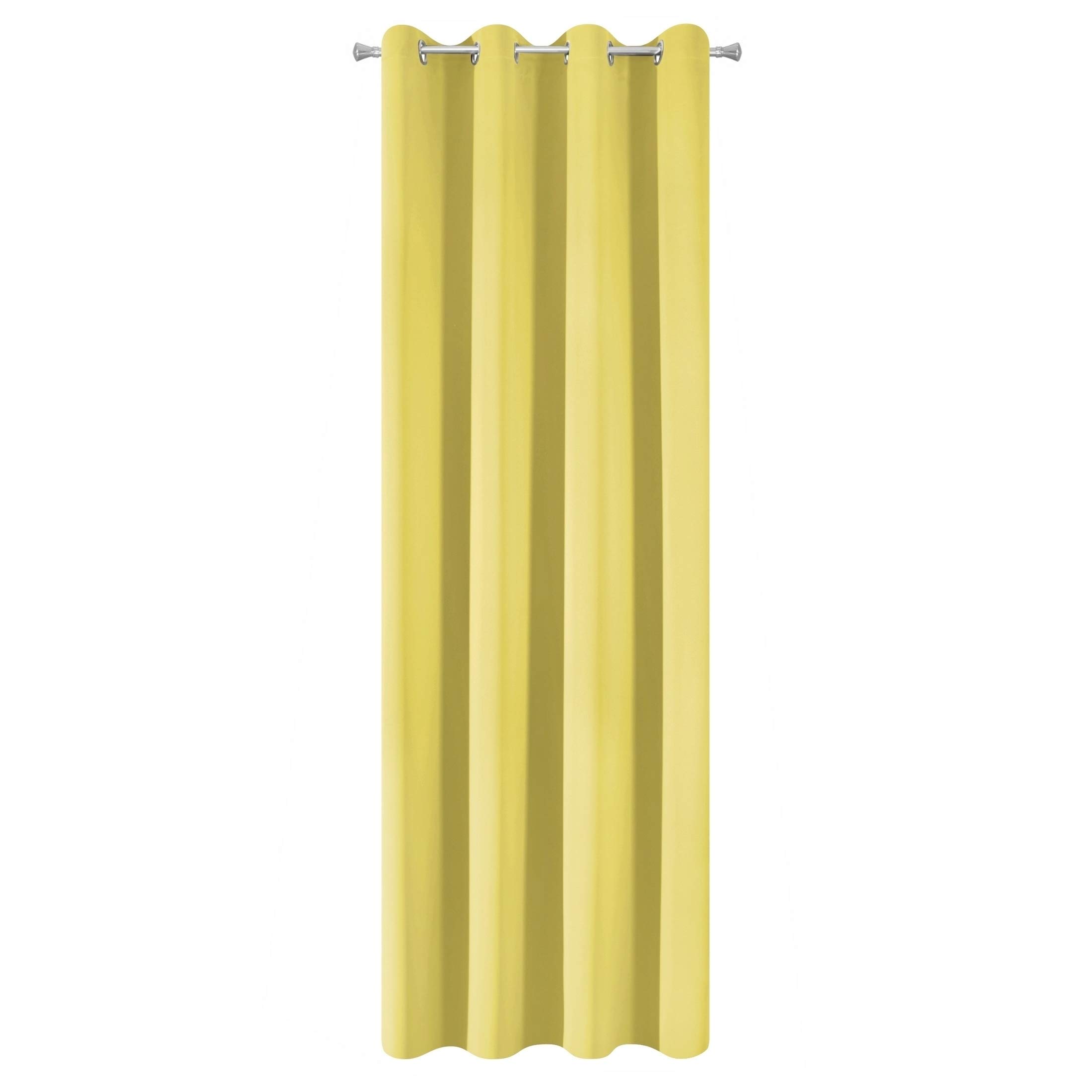 Eurofirany Smooth Blackout Blackout 8 Eyelets Soft Curtains Modern Simple Bedroom Children's Room Living Room Polyester Mustard 135 x 250 cm