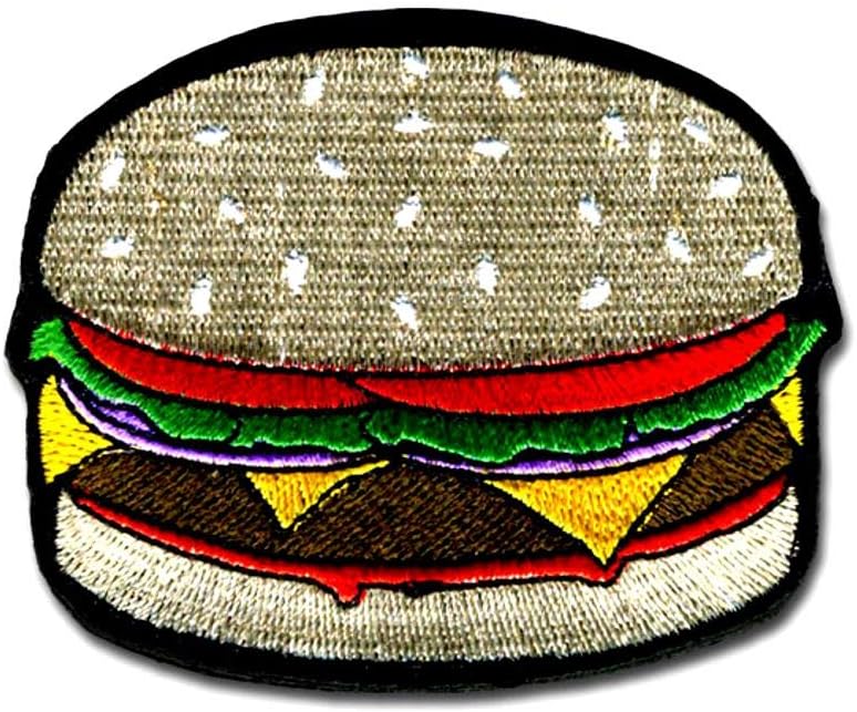 BASTION Morale Patches (Hamburger) | 3D Embroidered Patches with Hook & Loop Fastener Backing | Well-Made Clean Stitching | Military Patches Ideal for Tactical Bag, Hats & Vest