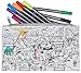 Doodle Dinosaur Pencil Case, Color Your Own Pencil Case, Coloring Pencil Case with Washable Fabric Markers