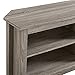 New 58 Inch Wide Driftwood Finish Corner Television Stand