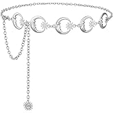 SUOSDEY Pirate Waist Chain Belts for Women Multilayer Metal Belly Chain Belt Fashion Accessories for Dress