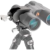 Clamp Binocular Tripod Adapter &ndash; ARCA Quick Release Dovetail | 1/4"-20 &amp; 3/8"-16 Screw Holes | Fits 26-58mm Binoculars