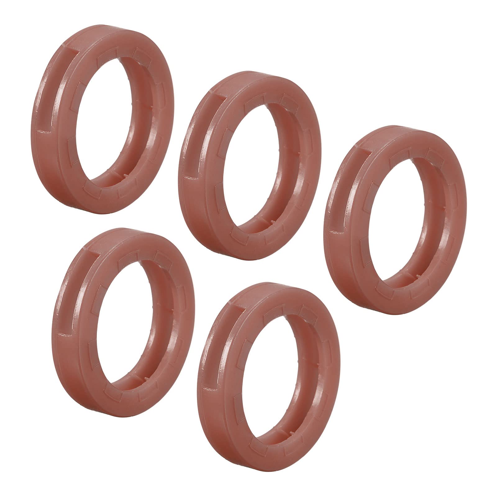 PATIKIL Key Cap Cover Rings, 20Pcs 24mm Keys Identifier Coding Tags Silicone Sleeve for Office House Apartment Brown