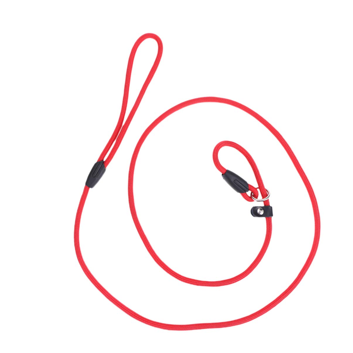 POPETPOP Slip Dog Leash-Adjustable Nylon Rope Puppy Training Leash Slip Dog Leash Dog Whisperer Slip Training Leash Collar, 4.6-Feet (Random Color)