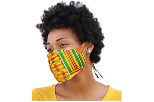 Dupsie's Kente African Print Adjustable, Reusable, Reversible, Face Mask Cover