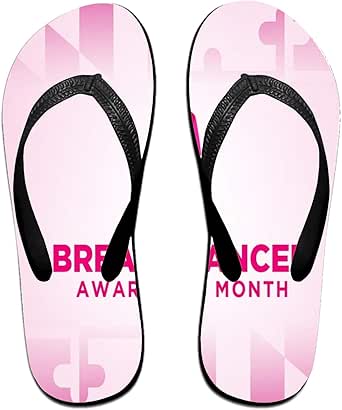 breast cancer awareness flip flops