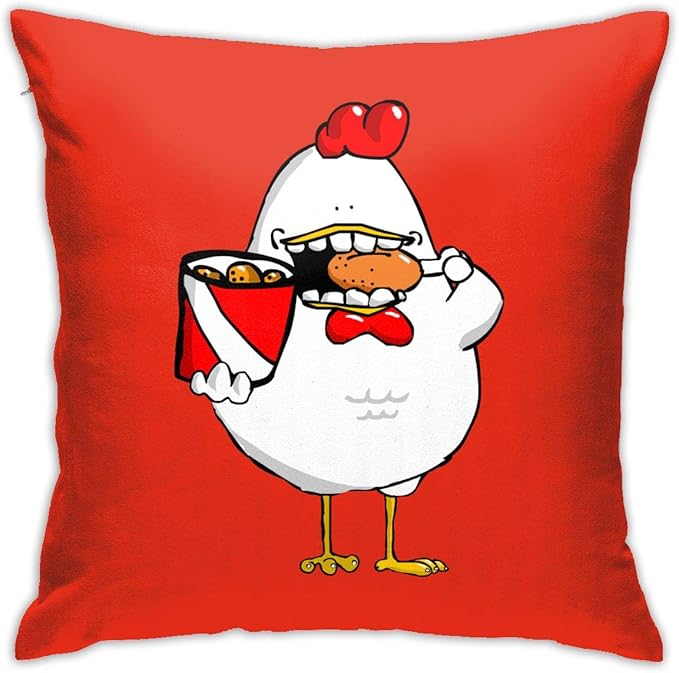 BUN Throw Pillow Covers Fried Chicken Cotton Polyester