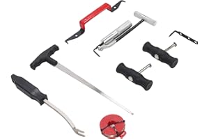 Fawfose 7pc Professional Removal Tool Kit, Heavy Duty Chrome Plated Steel with Reinforced Composite Handle, for Cars Light Tr