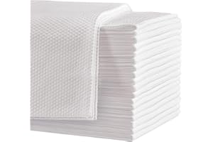 Biubumtu 50-Count Disposable Bath Hair Towels, 19.7" x 27.6" Thickened and Absorbent Salon & Spa Towels for Massage Yoga Camping Trips (White)