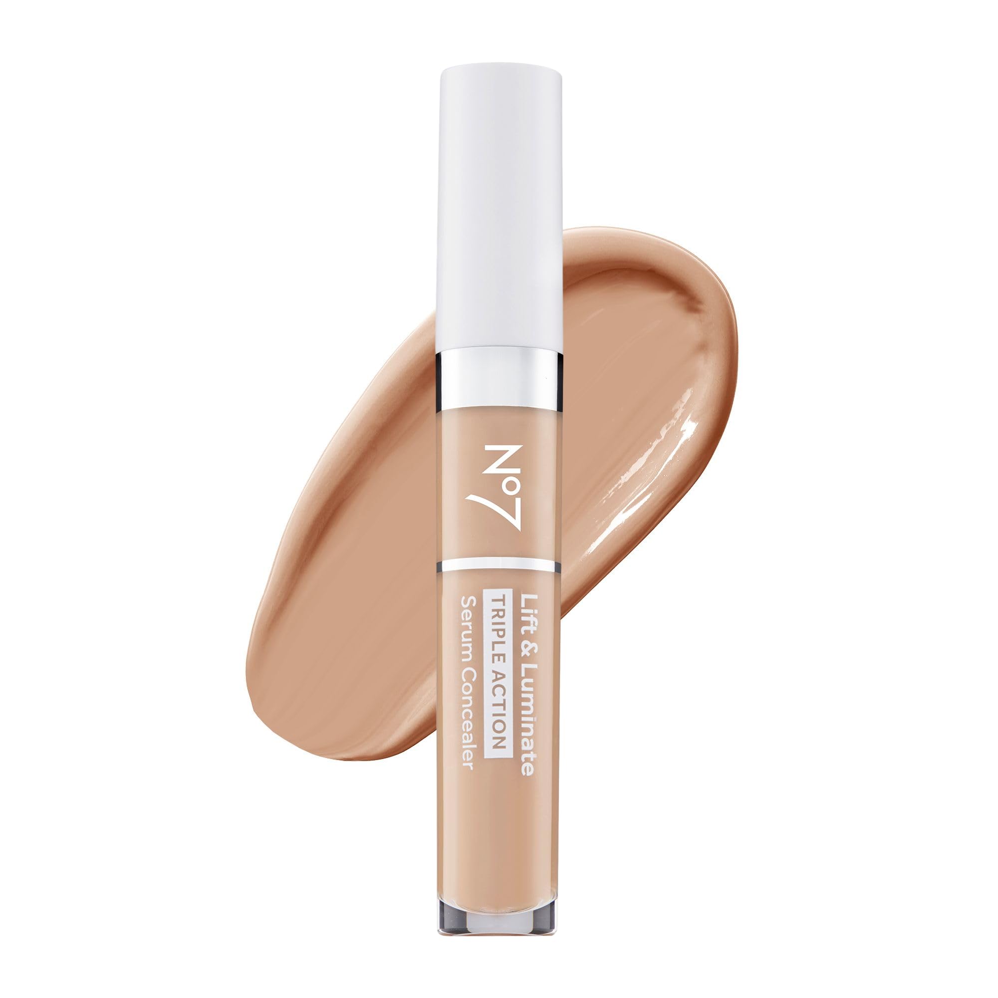No7 Lift & Luminate Triple Action Serum Concealer - Light - Anti Aging Liquid Concealer Makeup for Blemishes & Dark Circles - Medium to Full Coverage