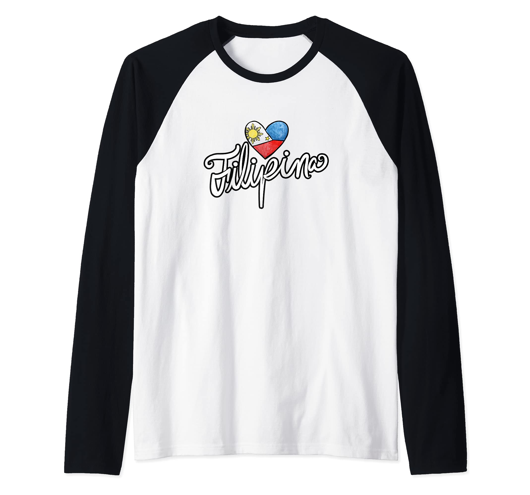 Pinay Philippines Flag Filipina Raglan Baseball Tee