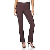 Rekucci Women's Ease Into Comfort Stretchy Straight Leg Office Pant with Tummy Control