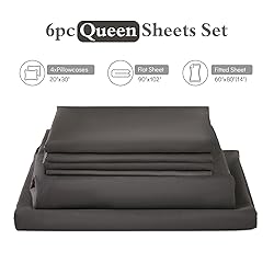 ILAVANDE Queen Sheets Set 6 Piece,Hotel Luxury