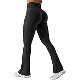 YEOREO Women's Mini Flare Workout Butt Lifting Hidden Scrunch Seamless Yoga Legging Pants
