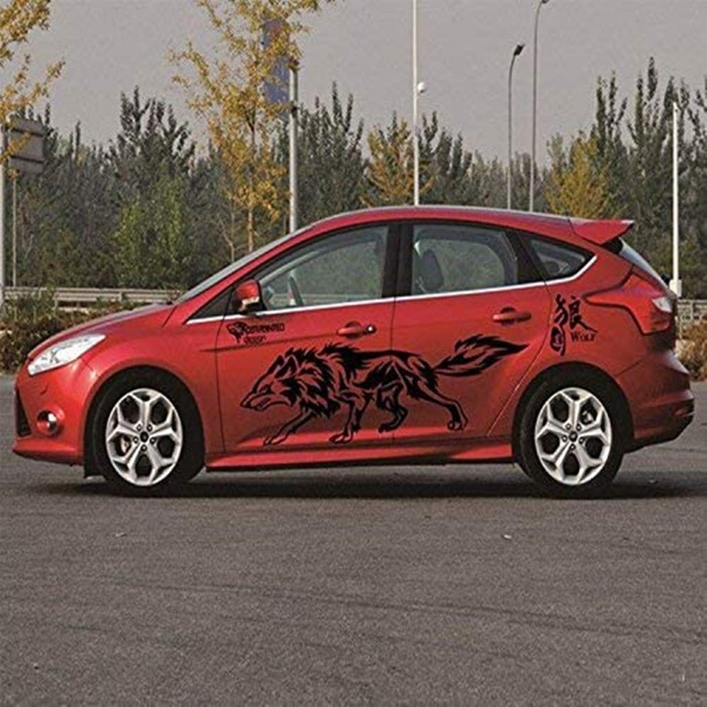 BININBOX 1 Set Cool Wolf Car Auto Body Decals