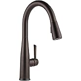 Delta Essa Oil Rubbed Bronze Touch Kitchen Faucet with Pull Down Sprayer, Modern Single Hole Touch On Kitchen Sink Faucet, Single Handle, Venetian Bronze 9113T-RB-DST