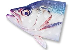 devembr Snowboard Stomp Pad, Funny Fish Stomp Pad Snowboarding with 3D Bumps Design, PVC-Material, 7.8 x 6.7 in