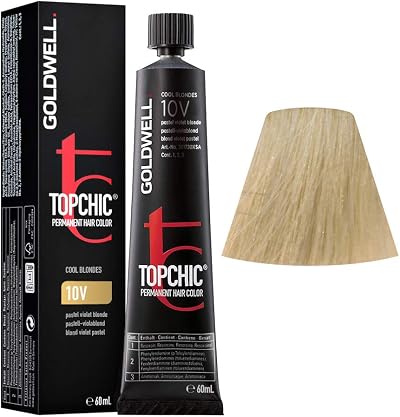 Goldwell Topchic Hair Colour 10V Pastel Violet Blonde 60 ml