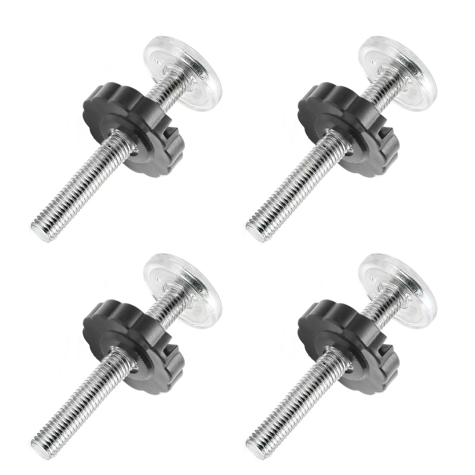 4 Pcs Pressure Mounted Baby Gates Threaded Spindle Rods M10 *10cm Walk Thru Gates Accessory Screw Bolts Kit for Baby Safety Gates Pet Dog Gate Stair Gates(Black)